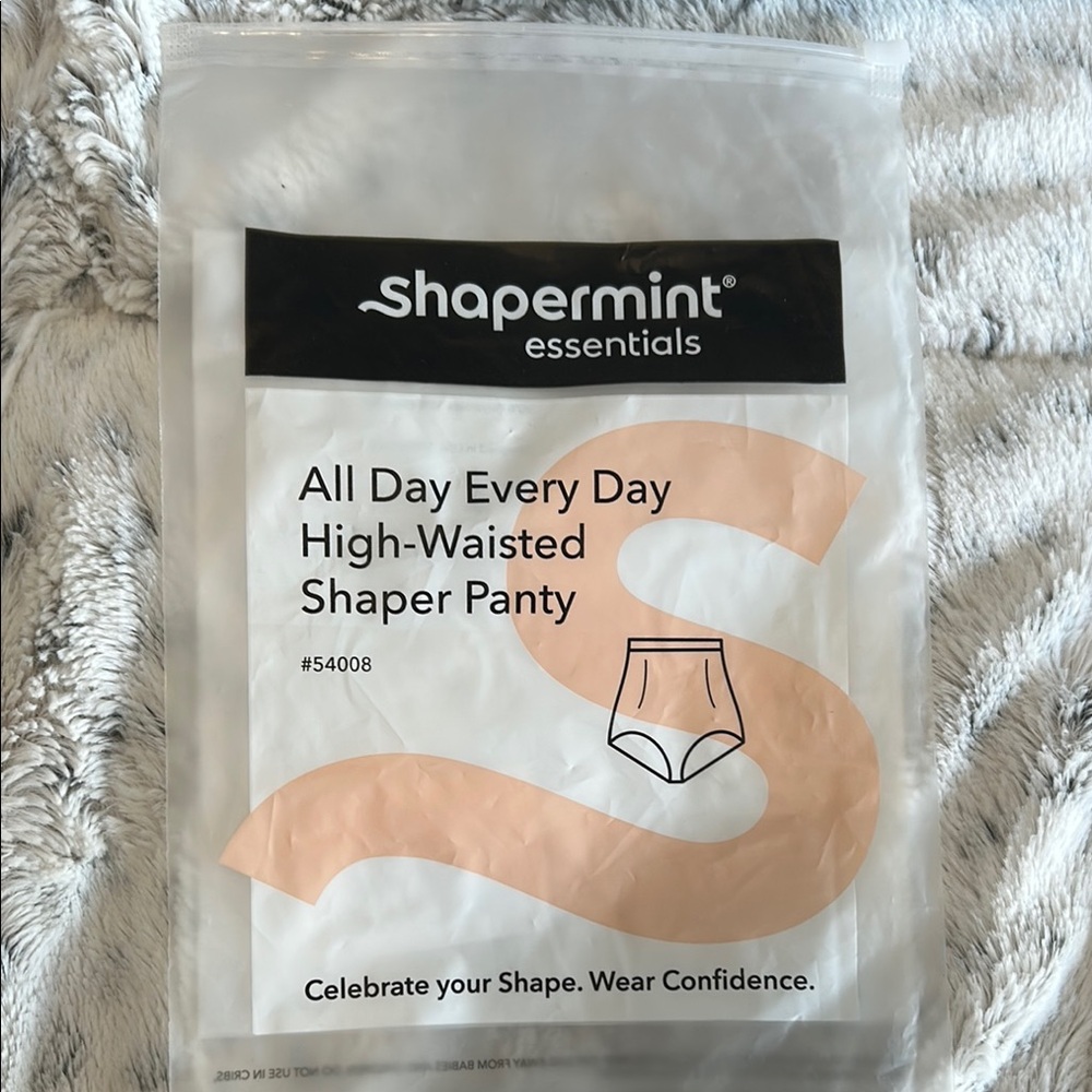 Shapermint Essentials High-Waisted Shaper Panty - Black and White